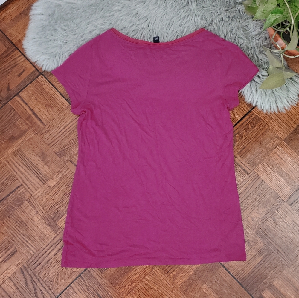 BANANA REPUBLIC Double Trim Luxery Touch Wide Neck Tee- Best Seller - Picture 2 of 7